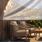 NyloFab 340 GSM Transparent PVC Tarpaulin – 100% Waterproof Heavy-Duty Rain Curtain & Patio Canopy Sheet