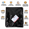 Nex 120 GSM Medium-Duty Black Silver Color Tarpaulin – Cross Laminated Multilayer Sheet (IS 14611 Certified)