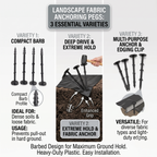 Heavy-Duty Weed Mat Nails & Ground Anchor Pegs – UV-Stabilized Landscape Fabric Staples for Weed Barrier, Farming & Garden Geotextile Membrane