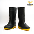 Hillson Welcome Yellow Gumboots – 100% Waterproof Heavy-Duty PVC Safety Boots with Anti-Skid Sole for Agriculture, Construction & Chemical Protection