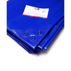 7-Layer Waterproof Blue Tarpaulin (120 GSM) – IS 14611 Certified Medium-Duty Laminated Protection Sheet