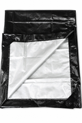 IS 14611 Certified 120 GSM Cross-Laminated Tarpaulin 7-Layer Black Silver Medium-Duty Waterproof Sheet (ISO 9001)