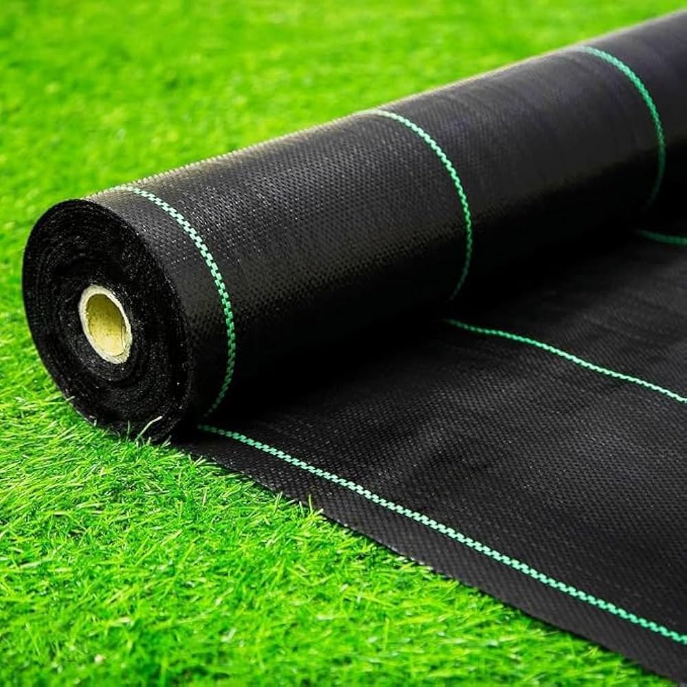 Heavy-Duty 100 GSM UV-Stabilized Weed Control Mat – Woven Geotextile Ground Cover Membrane for Agriculture, Nurseries & Landscaping